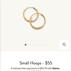 Mejuri small hoops - like new! Barely worn.